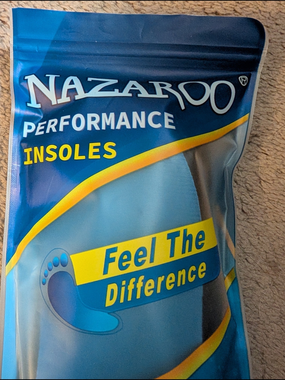 Nazaboo Performance Insoles - Blue with Yellow Accents